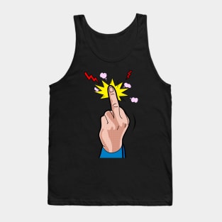 middle finger Tank Top